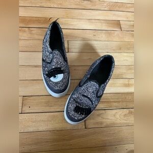 Chiara Ferragni Glitter trainers winking eye